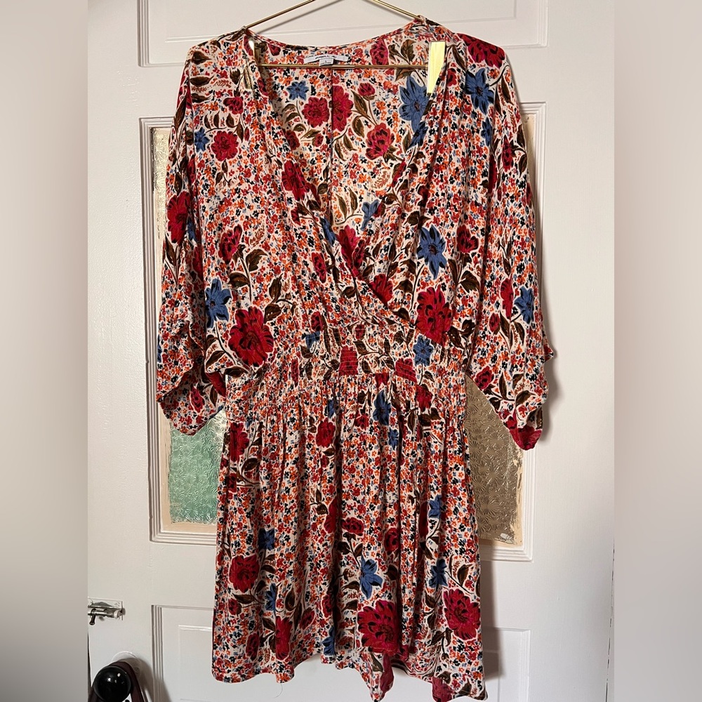 O'Neill Floral Dress - Red and Blue